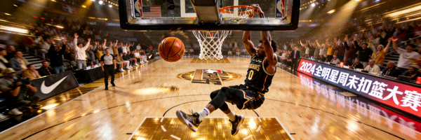 全明星周末扣篮大赛集锦 - 球员完成高难度扣篮动作