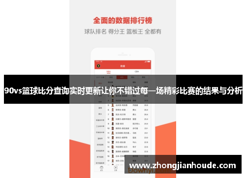 90vs篮球比分查询实时更新让你不错过每一场精彩比赛的结果与分析